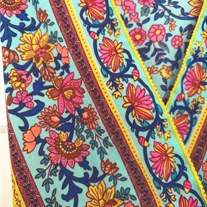 Bright and colorful maxi wrap dress